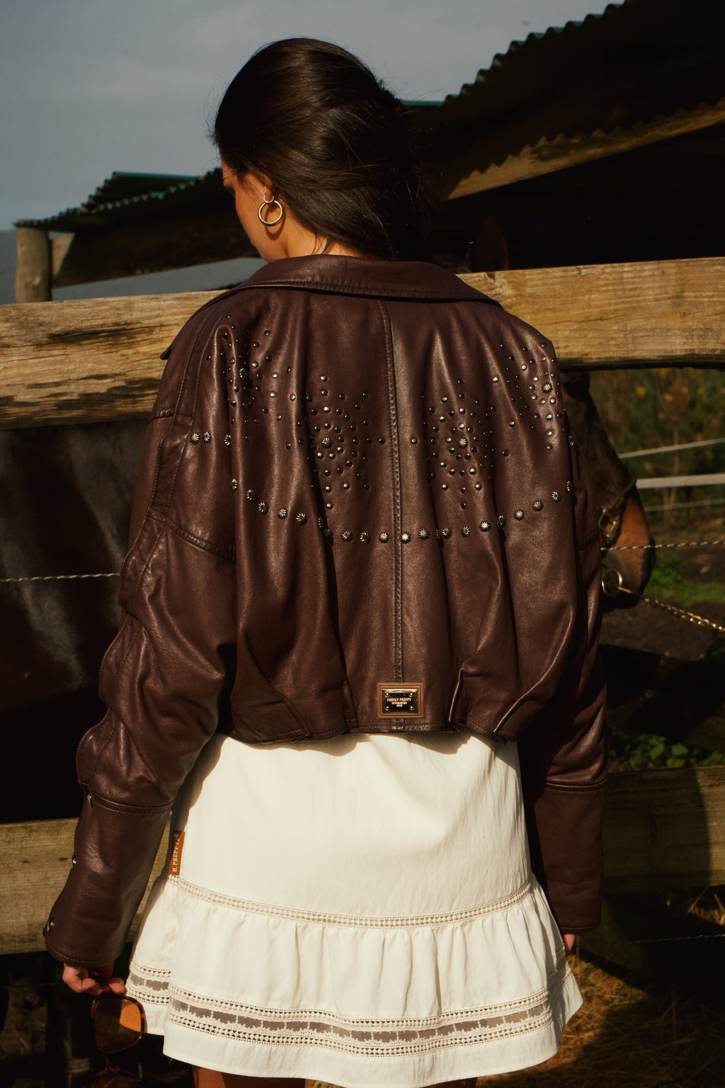 CHAQUETA OVERSIZE DE PIEL