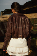 CHAQUETA OVERSIZE DE PIEL