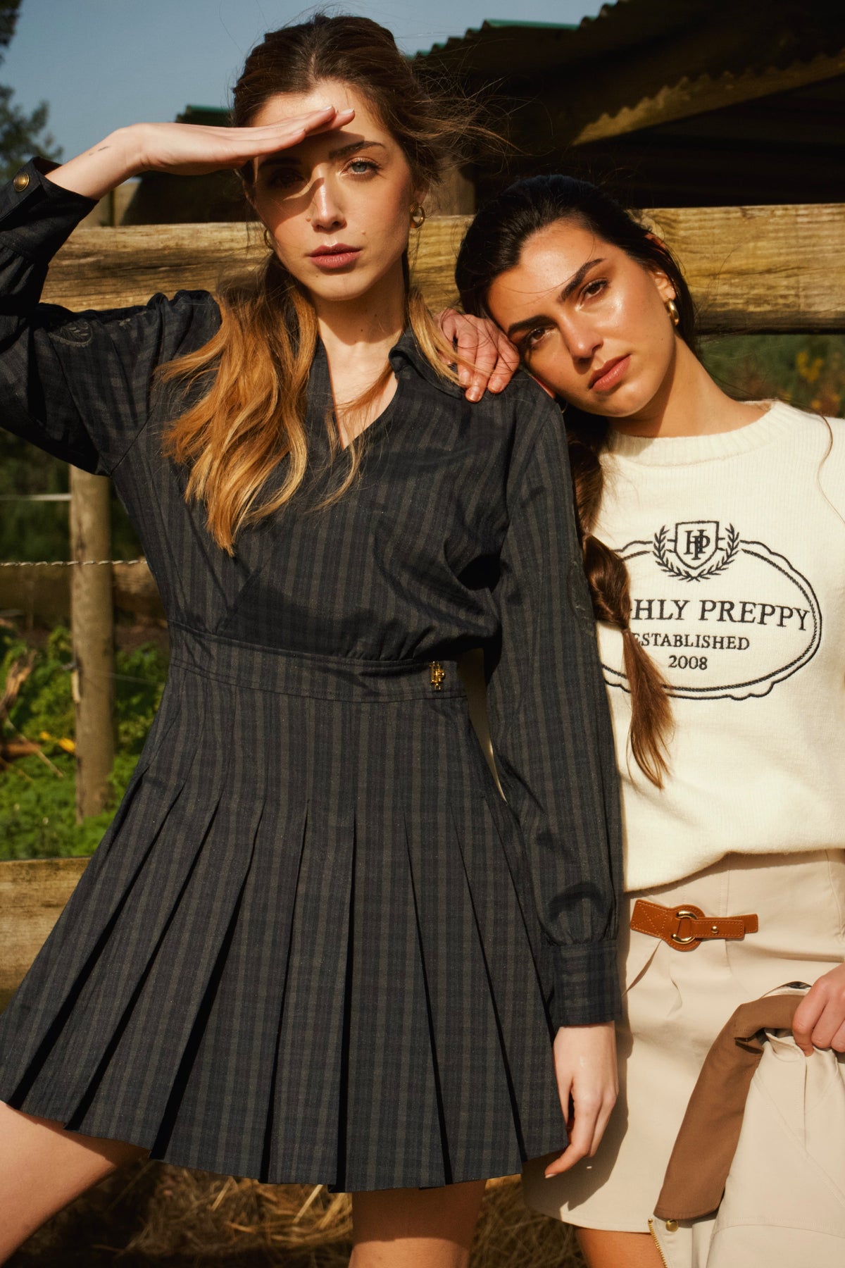 CHECKED PRINT DRESS