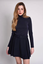 VESTIDO TEJIDOS COMBINADOS