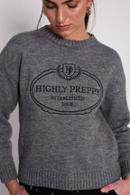 JERSEY GRIS BORDADO HIGHLY PREPPY