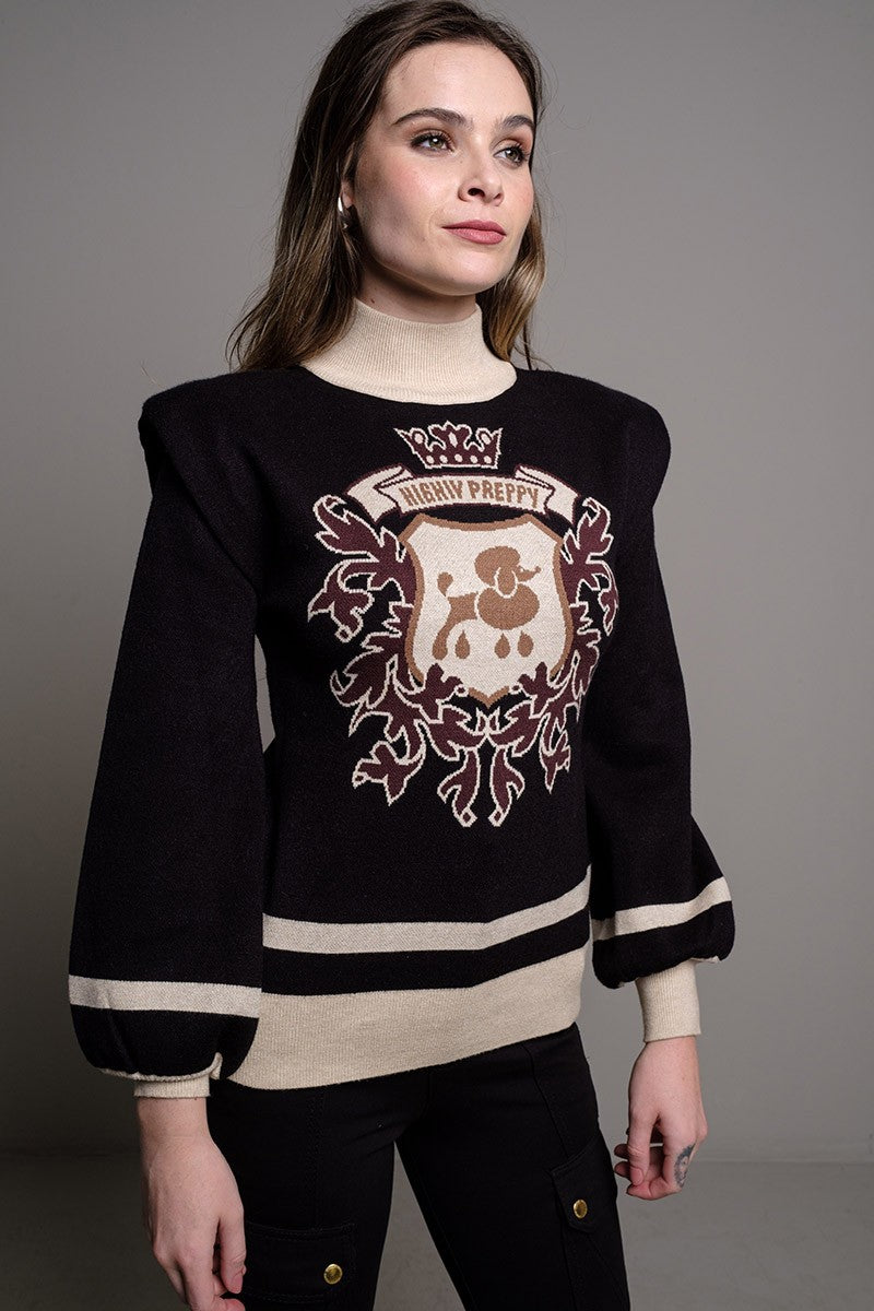 JERSEY HOMBRERAS ESCUDO NEGRO