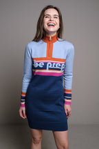 VESTIDO COLOR BLOCK MARINO