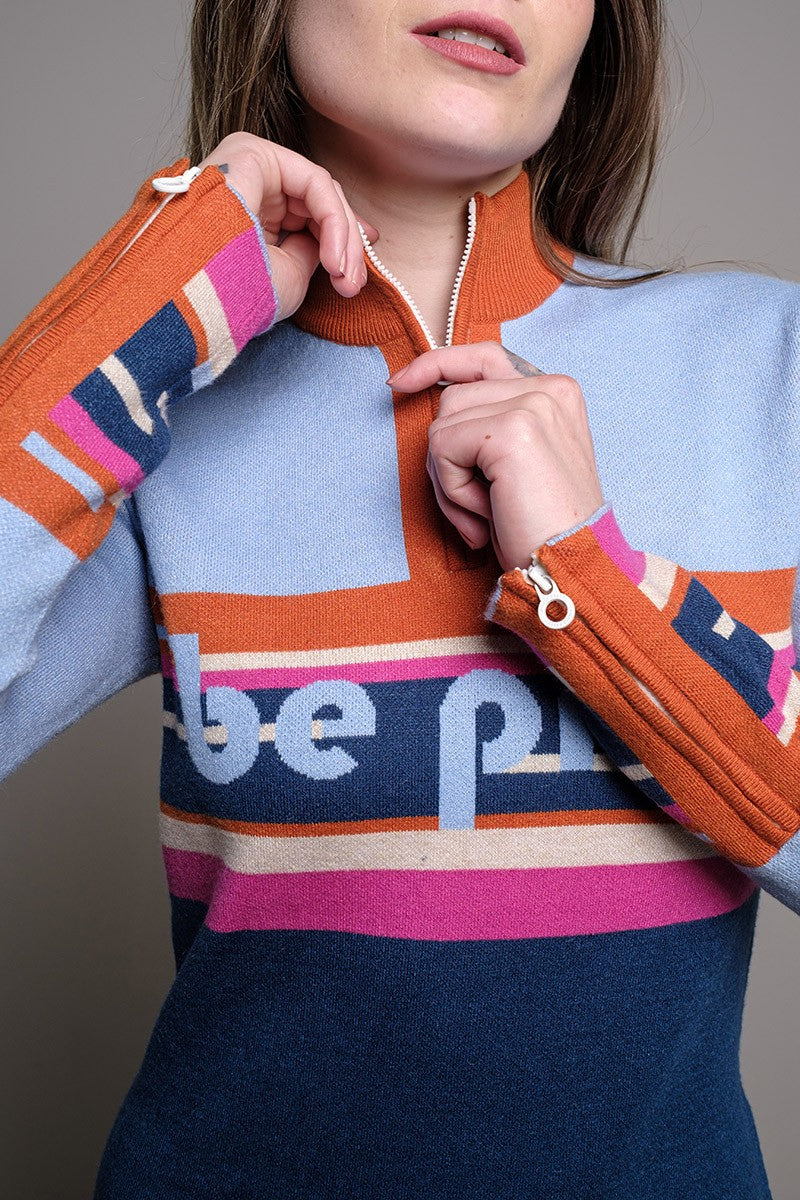 VESTIDO COLOR BLOCK MARINO