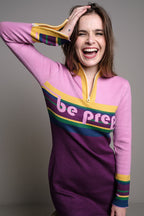 VESTIDO COLOR BLOCK ROSA