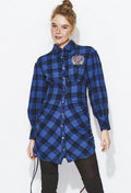 BLUE UNIVERSITY PLAID DRESS