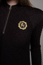VESTIDO PUNTO ESCUDO NEGRO