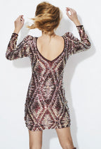 MAROON SEQUIN DRESS
