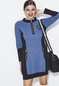 VESTIDO ACOLCHADO UNIVERSITY AZUL