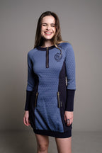 VESTIDO ACOLCHADO UNIVERSITY AZUL