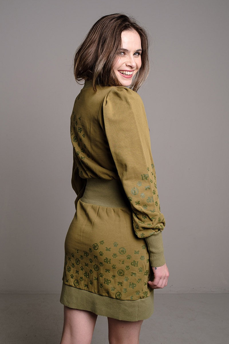 VESTIDO MONOGRAMA VERDE OLIVA
