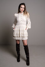 VESTIDO ENCAJE CRUDO