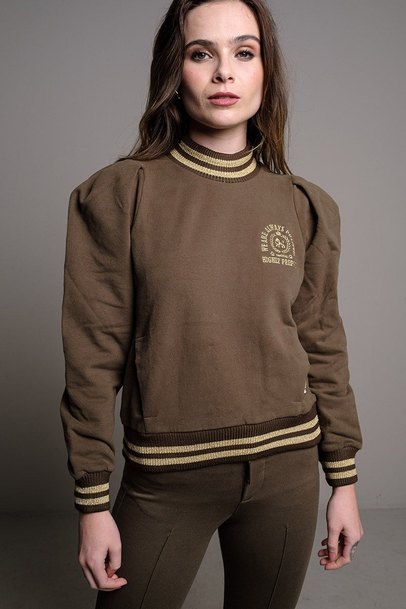 KHAKI UNIVERSITY SWEATSHIRT