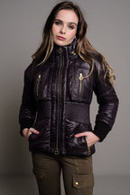 PARKA CINTURA ELÁSTICA CORTA NEGRO