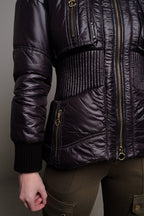 PARKA CINTURA ELÁSTICA CORTA NEGRO