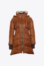 PARKA LARGA CINTURA ELÁSTICA CAMEL