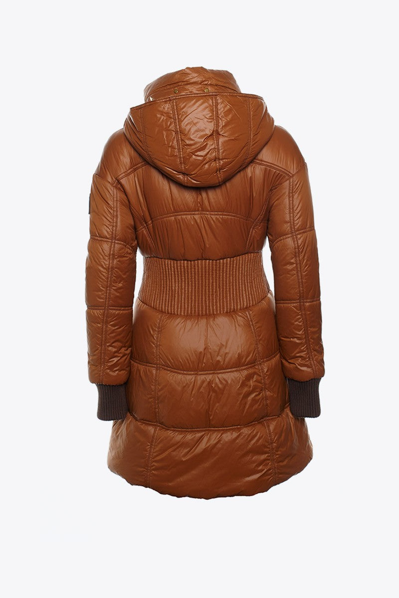 PARKA LARGA CINTURA ELÁSTICA CAMEL