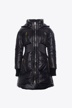 PARKA LARGA CINTURA ELÁSTICA NEGRO