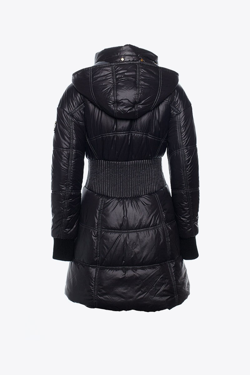 PARKA LARGA CINTURA ELÁSTICA NEGRO