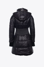 PARKA LARGA CINTURA ELÁSTICA NEGRO