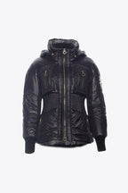PARKA CINTURA ELÁSTICA CORTA NEGRO