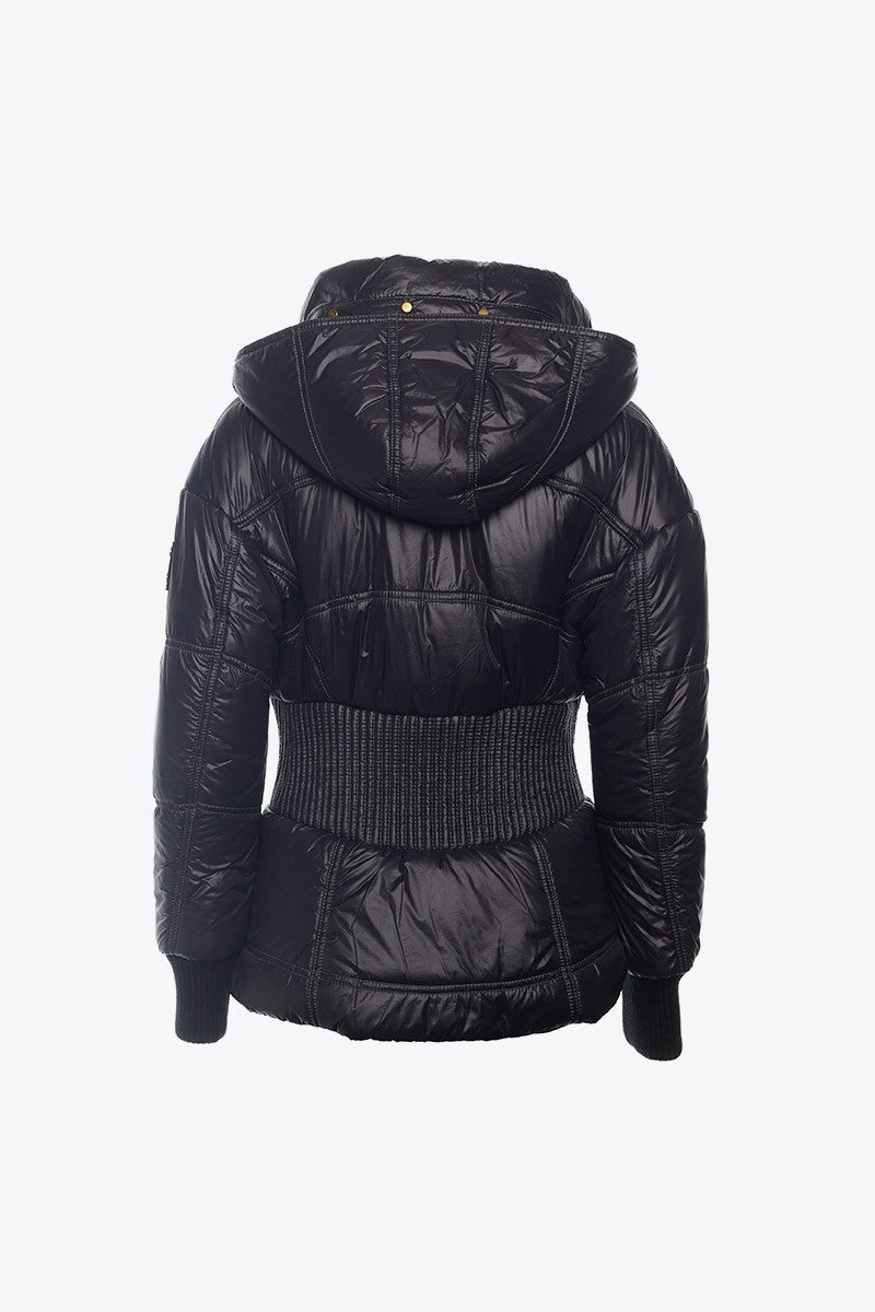 PARKA CINTURA ELÁSTICA CORTA NEGRO