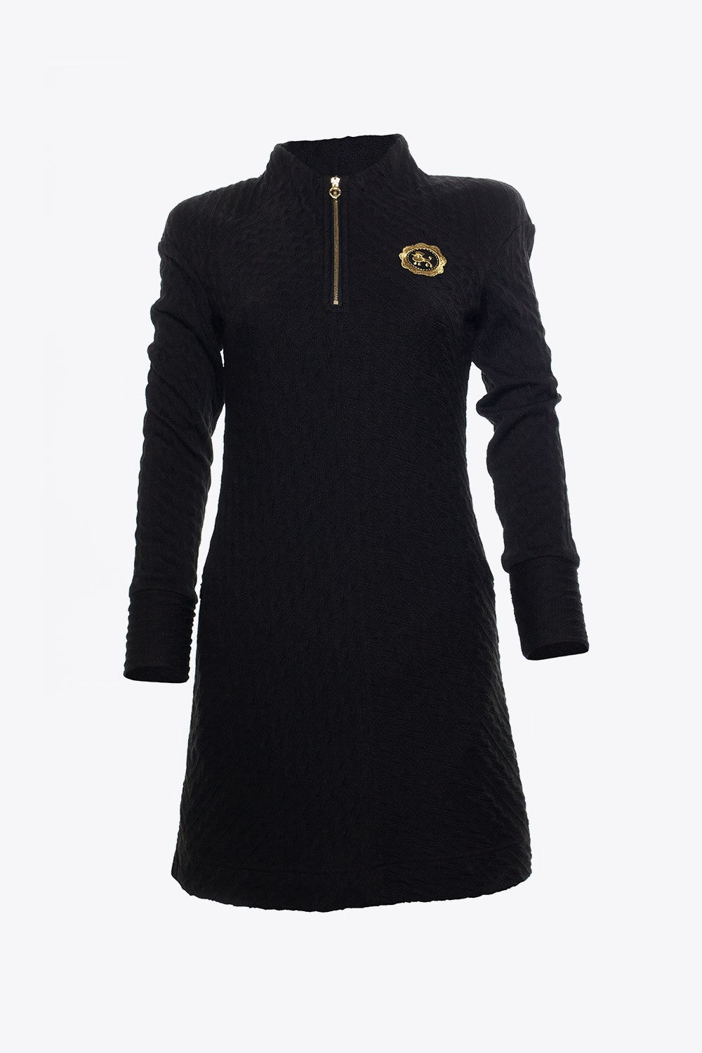 VESTIDO PUNTO ESCUDO NEGRO