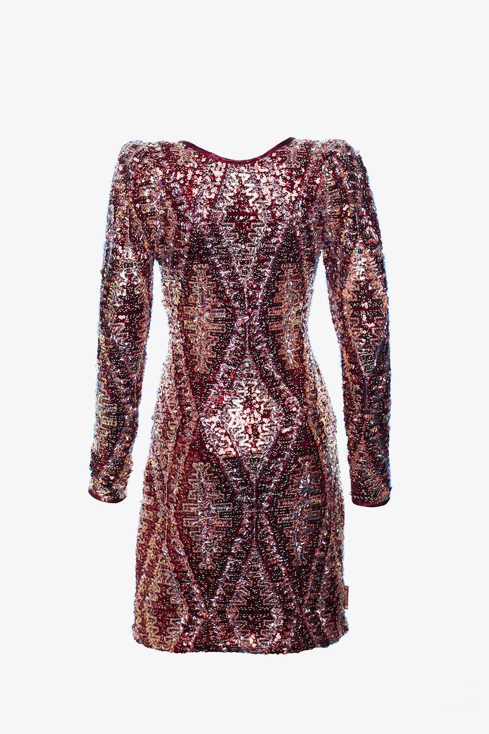MAROON SEQUIN DRESS