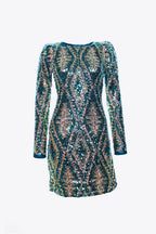 VESTIDO LENTEJUELAS VERDE
