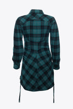 GREEN UNIVERSITY PLAID DRESS