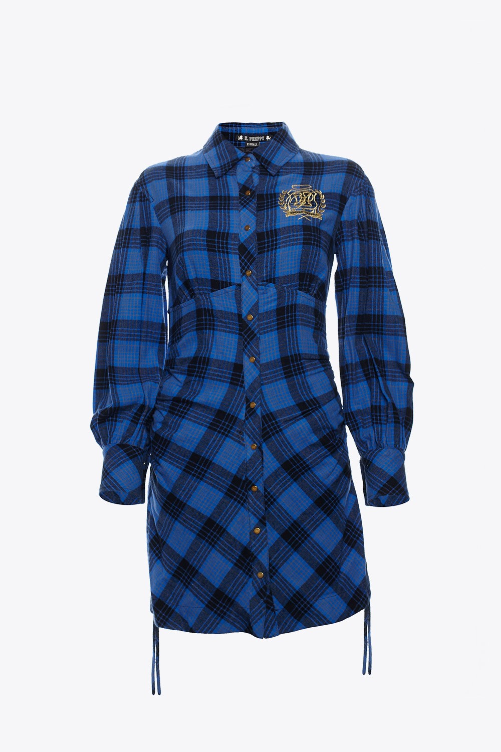 BLUE UNIVERSITY PLAID DRESS
