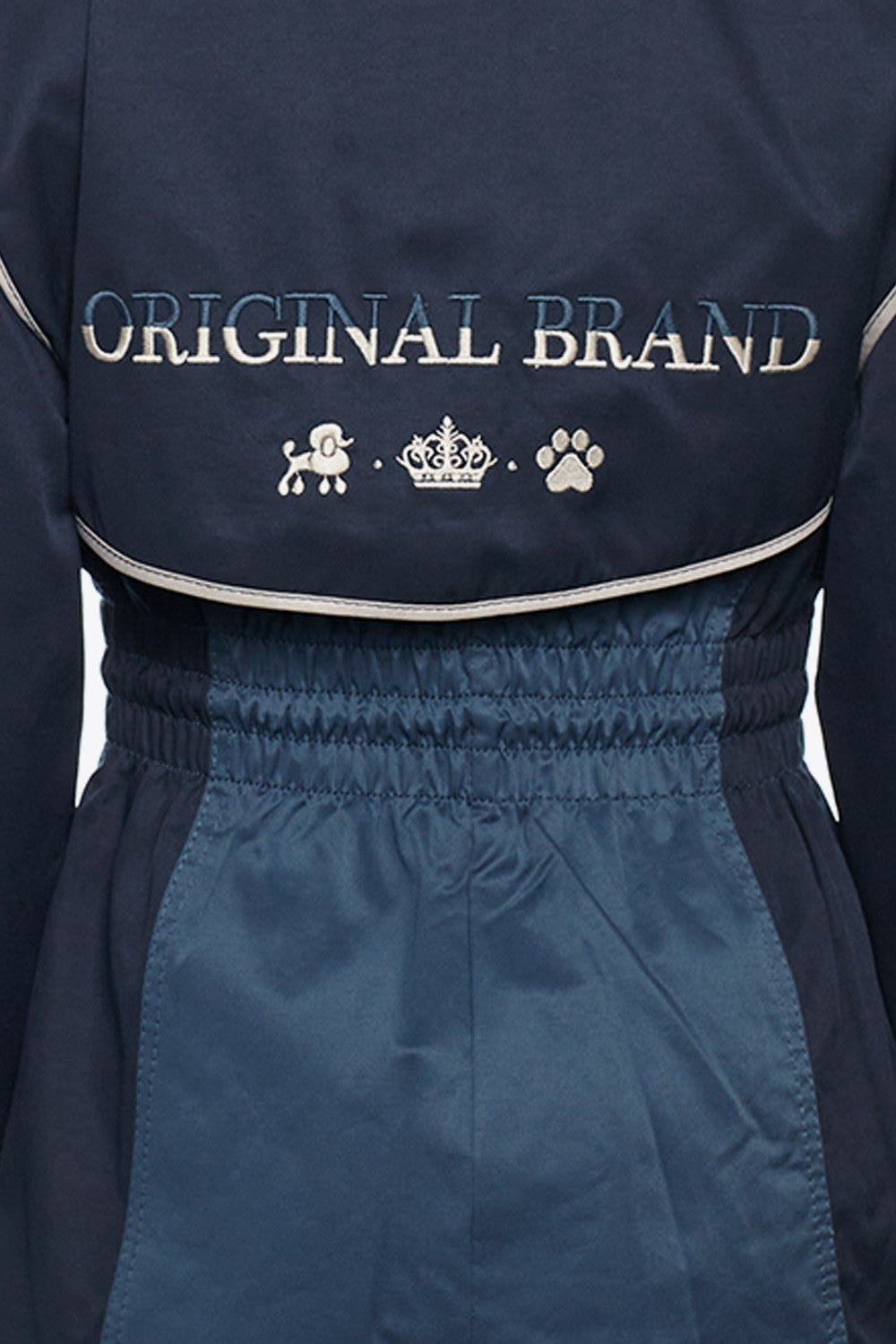 SHORT BLUE COMBINED TRENCH COAT