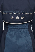 SHORT BLUE COMBINED TRENCH COAT