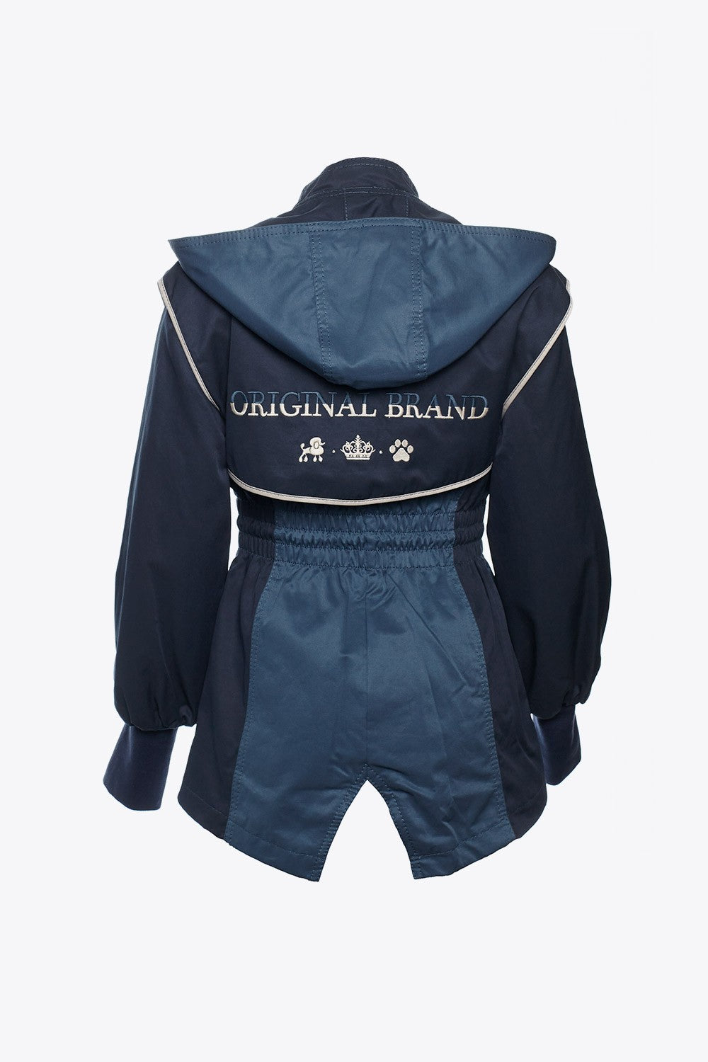 SHORT BLUE COMBINED TRENCH COAT