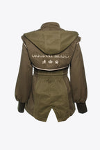 TRENCH COMBINADA CORTA VERDE