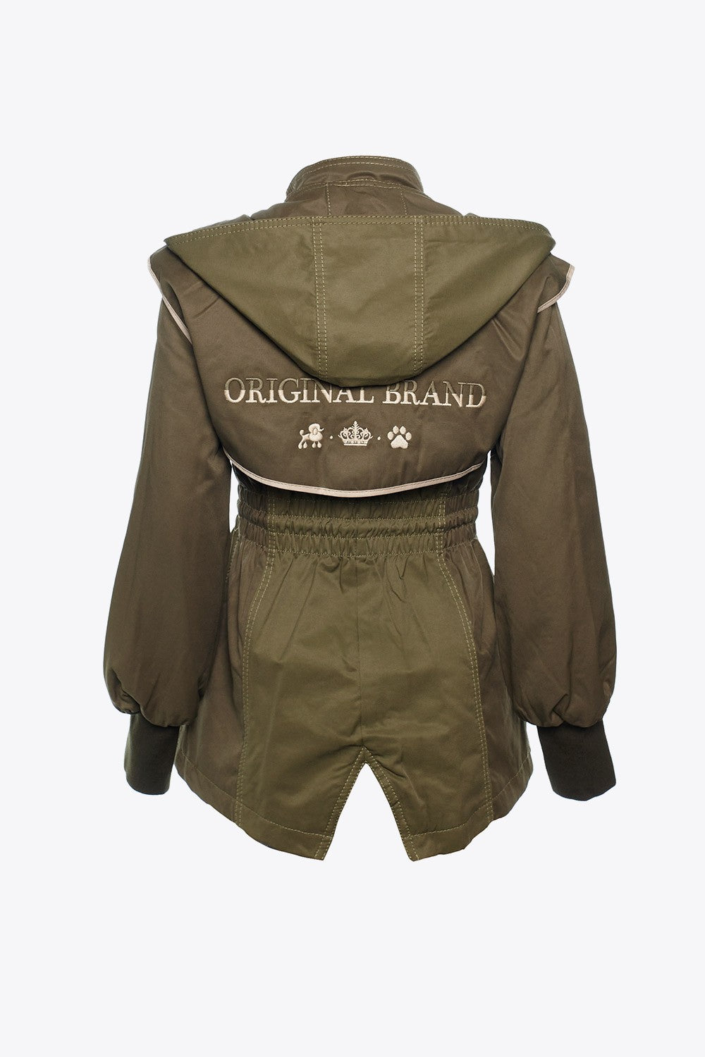 TRENCH COMBINADA CORTA VERDE