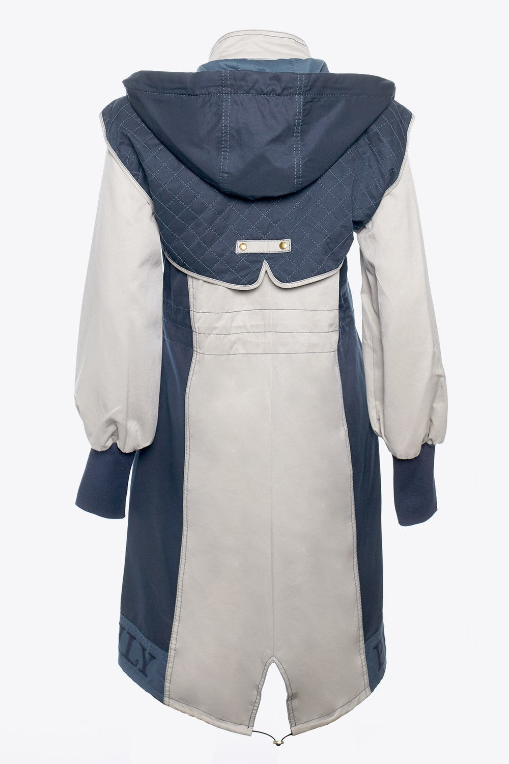 LONG NAVY COMBINED TRENCH COAT