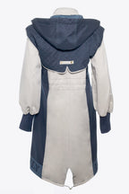 LONG NAVY COMBINED TRENCH COAT