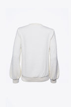 SUDADERA ACOLCHADA ESCUDO CRUDO