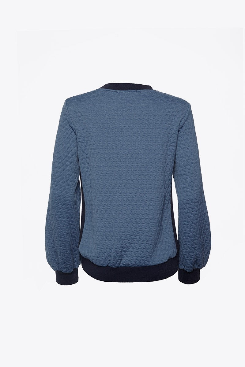 SUDADERA ACOLCHADA ESCUDO AZUL