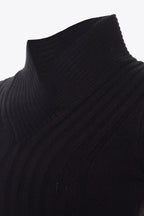 VESTIDO TRICOT CANALÉ NEGRO