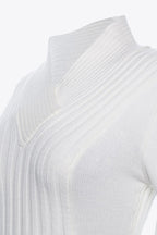 CREAM RIBBED SWEATER