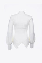 CREAM RIBBED SWEATER