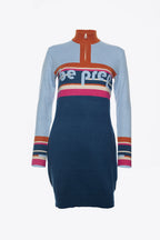 VESTIDO COLOR BLOCK MARINO