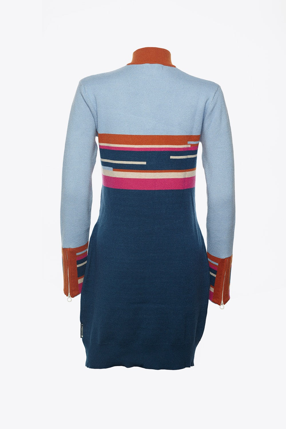 VESTIDO COLOR BLOCK MARINO