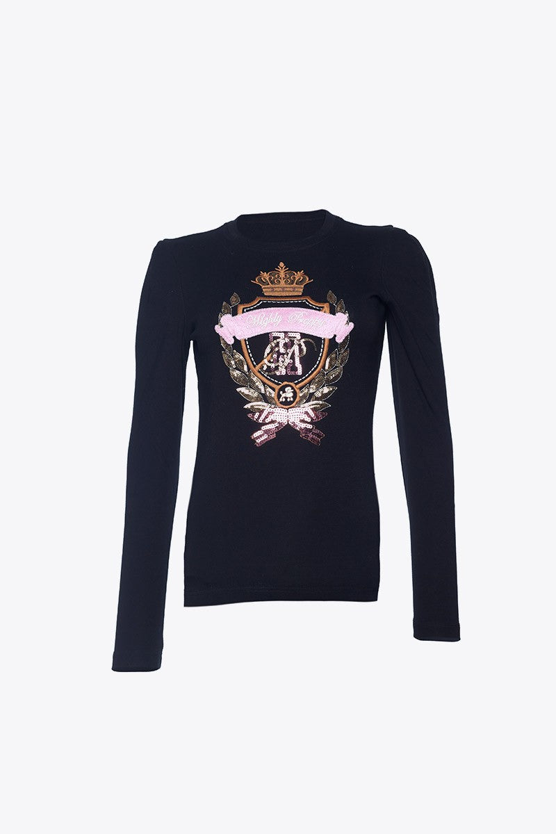 CAMISETA BÁSICA ESCUDO NEGRO