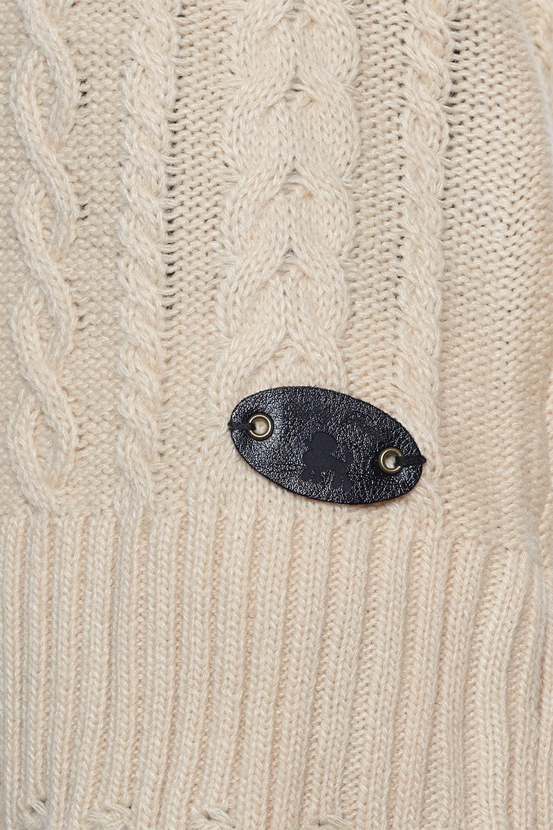 BEIGE UNIVERSITY SWEATER