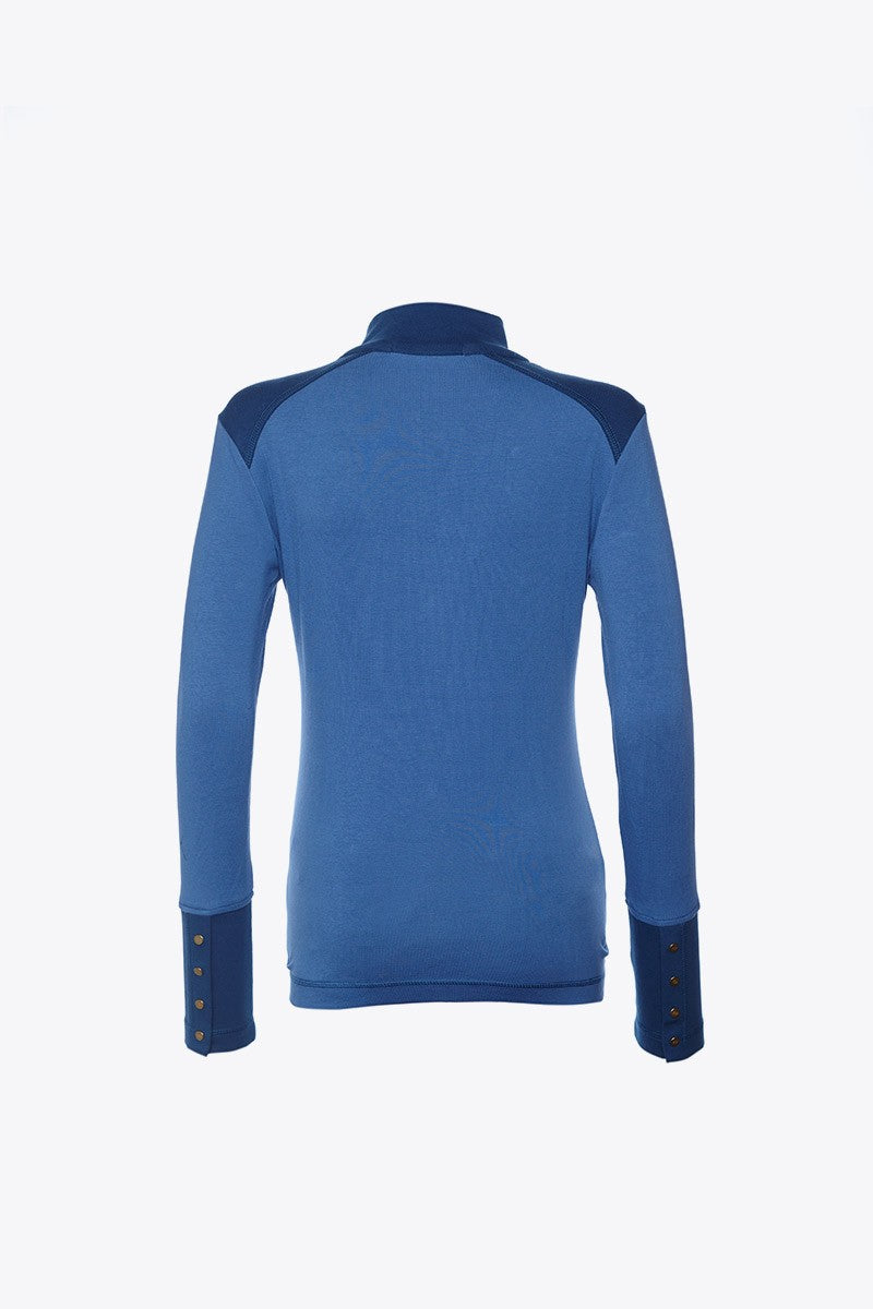 CAMISETA COMBI CREMALLERA AZUL