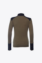 CAMISETA COMBI CREMALLERA CAQUI