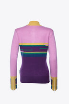 PINK COLOR BLOCK SWEATER